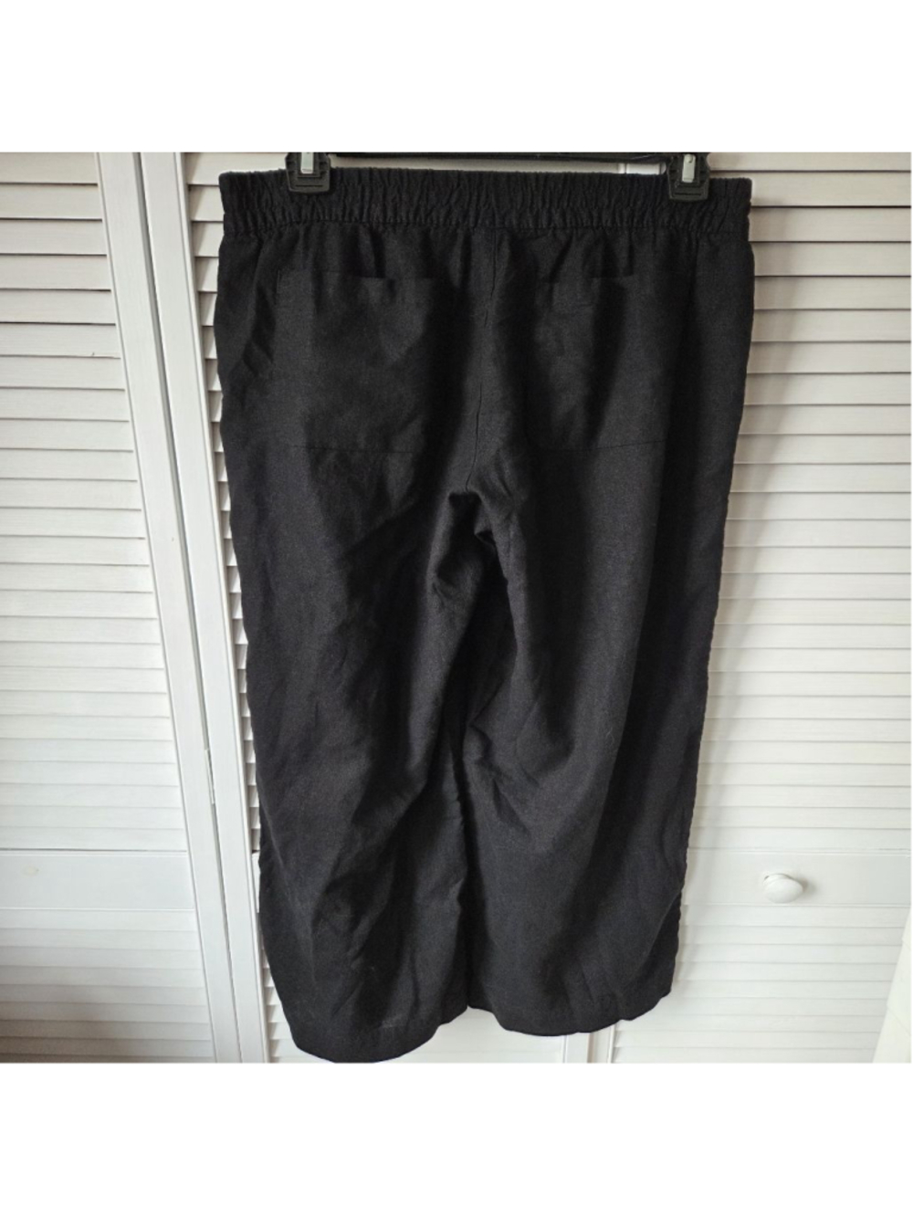 Women's Old Navy Wide Leg Linen Blend Pants in Black, Size S - Picture 6 of 13